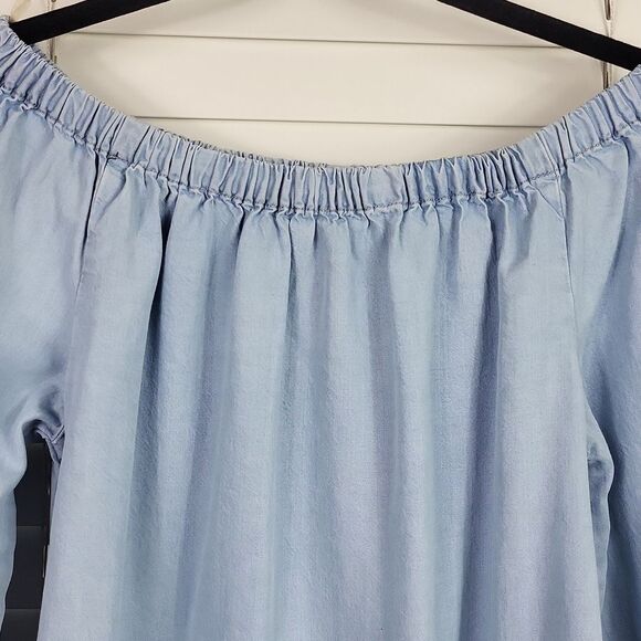 Sanctuary Light Blue Off-Shoulder Blouse.‎ Size S - Picture 5 of 6